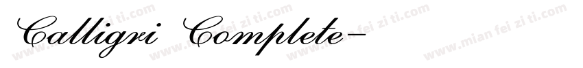 Calligri Complete字体转换